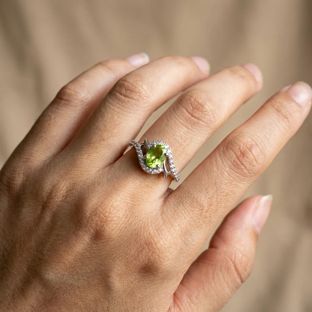 Ivy Peridot Ring, view 2 — House of Mina