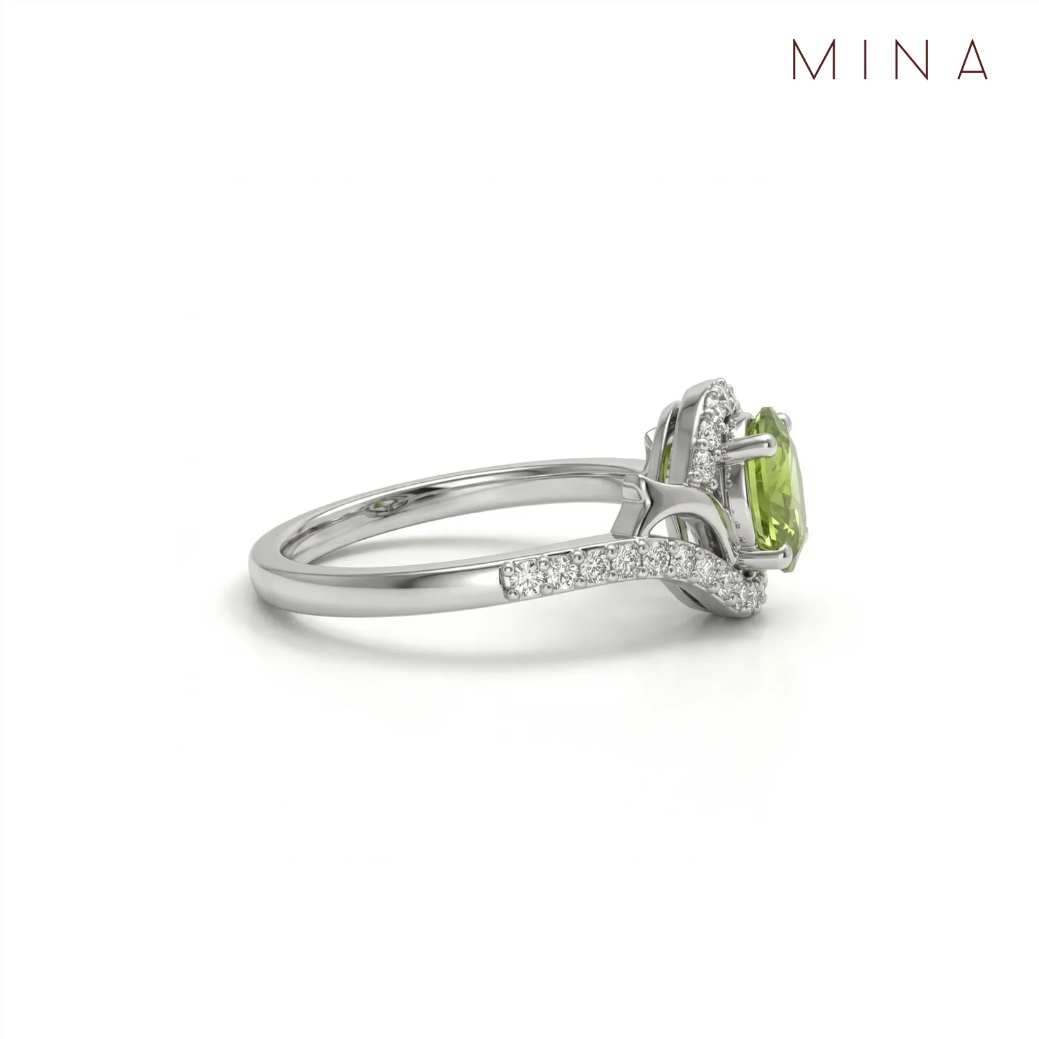 Ivy Peridot Ring, view 4 — House of Mina