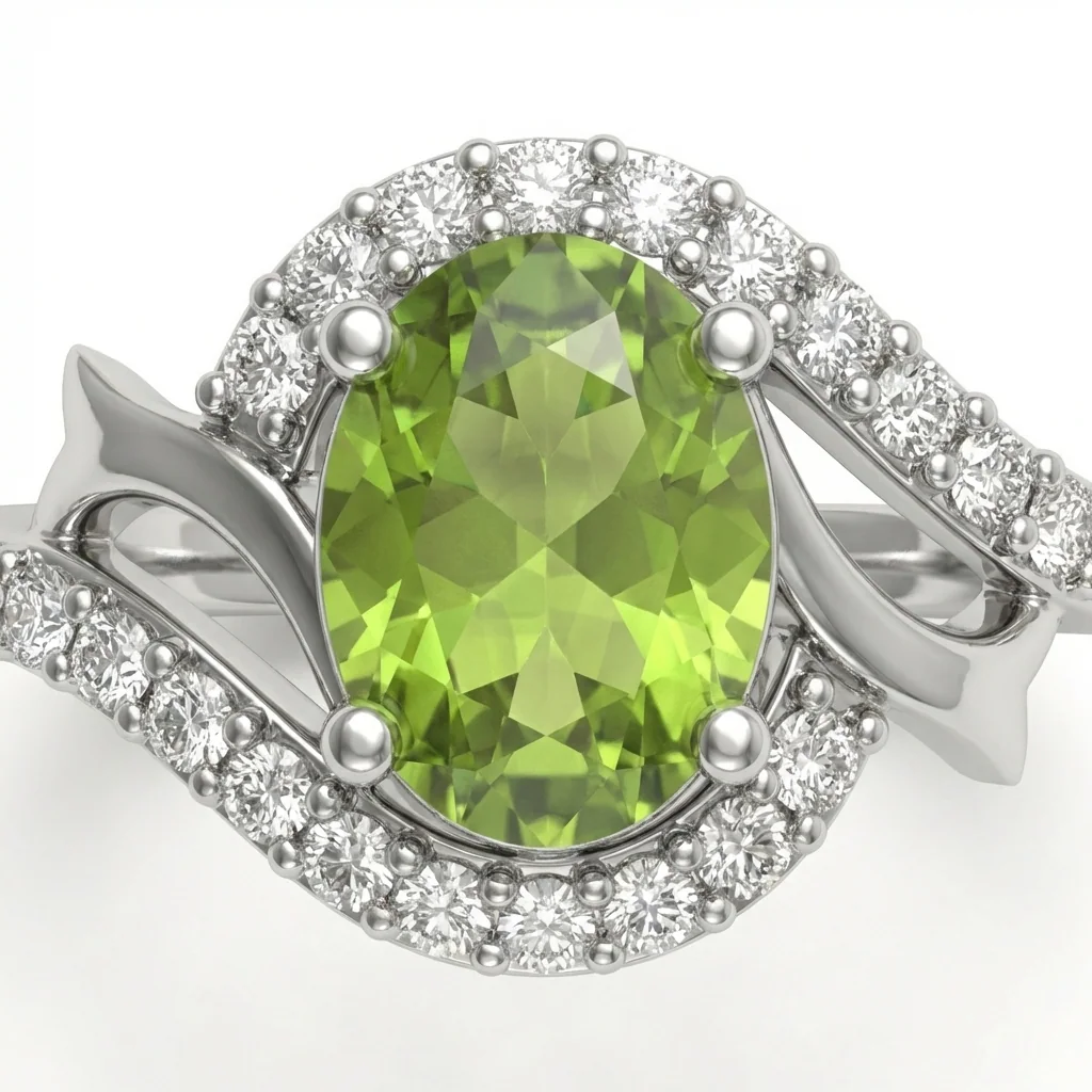 Ivy Peridot Ring, view 5 — House of Mina