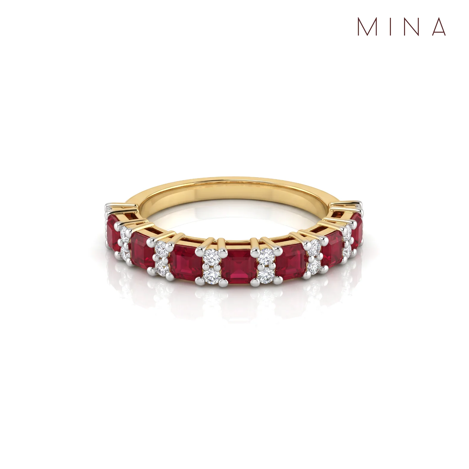 Ruby Eternity Band, view 1 — House of Mina