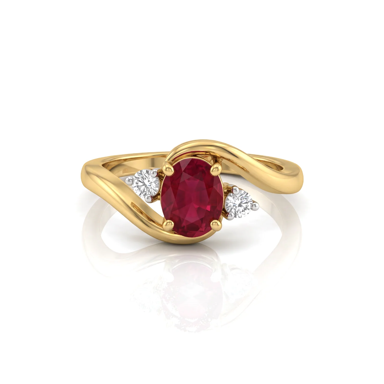 Aurelie Infinity Twist Ring, view 1 — House of Mina