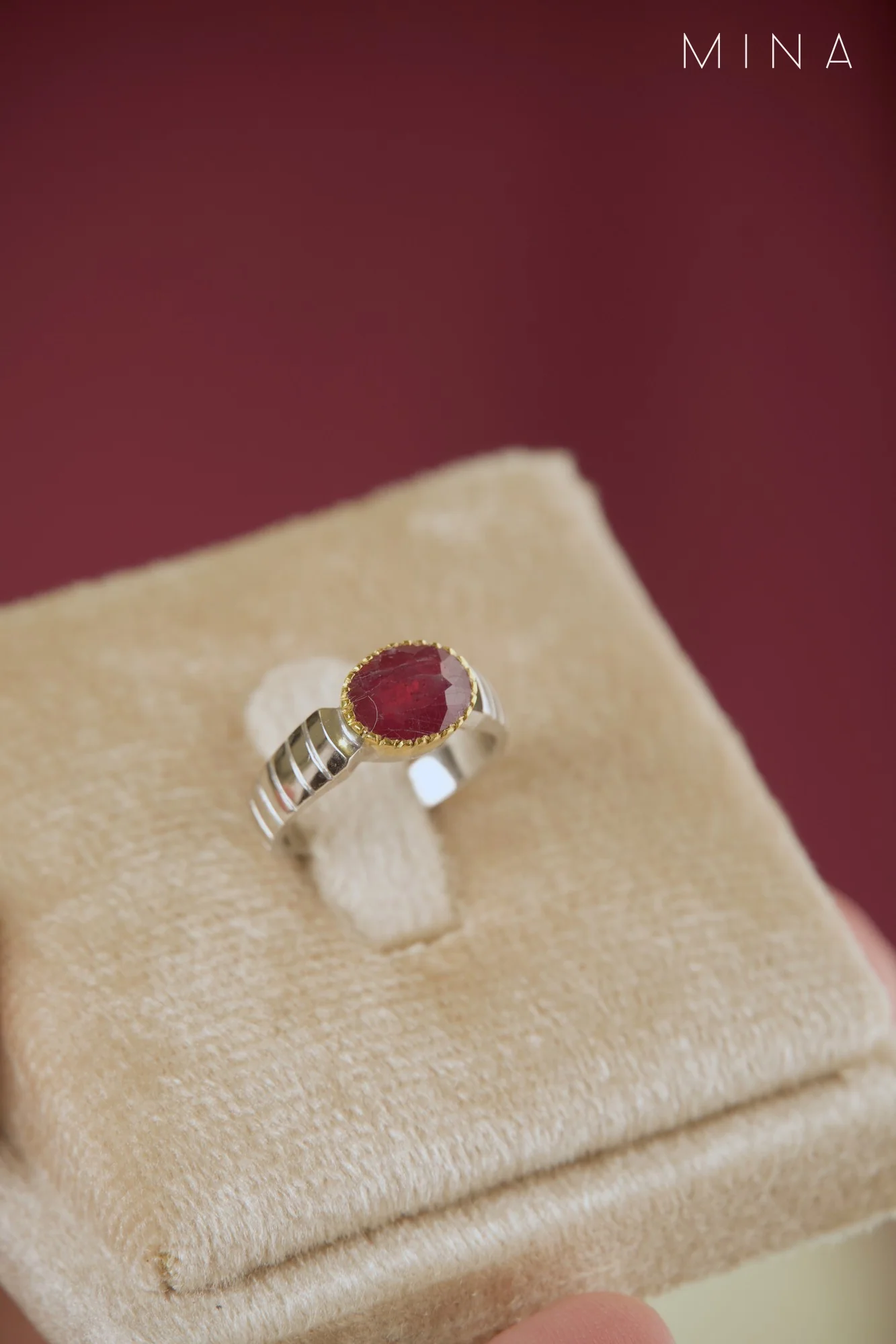 Natural Ruby Ring No. 1, view 1 — House of Mina