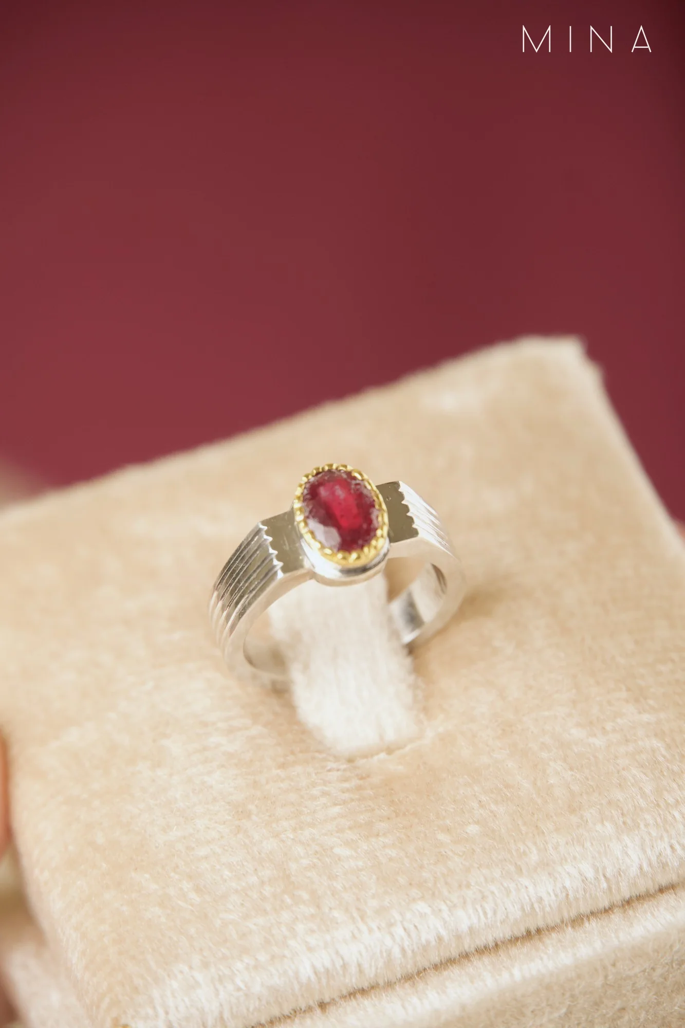 Natural Ruby Ring No. 2, view 1 — House of Mina