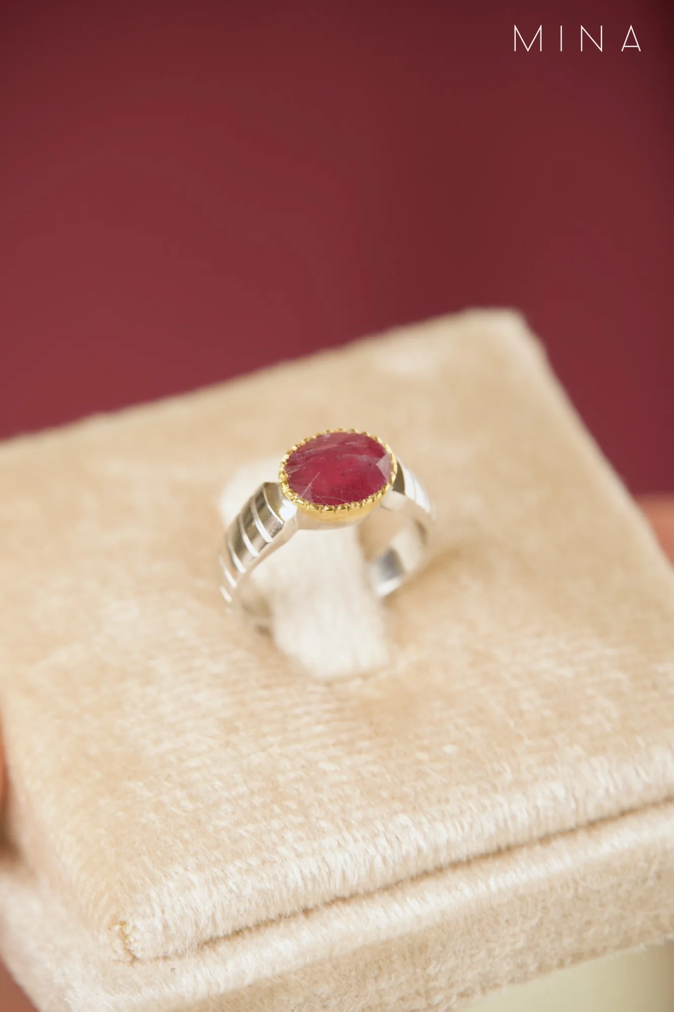 Natural Ruby Ring No. 3, view 1 — House of Mina