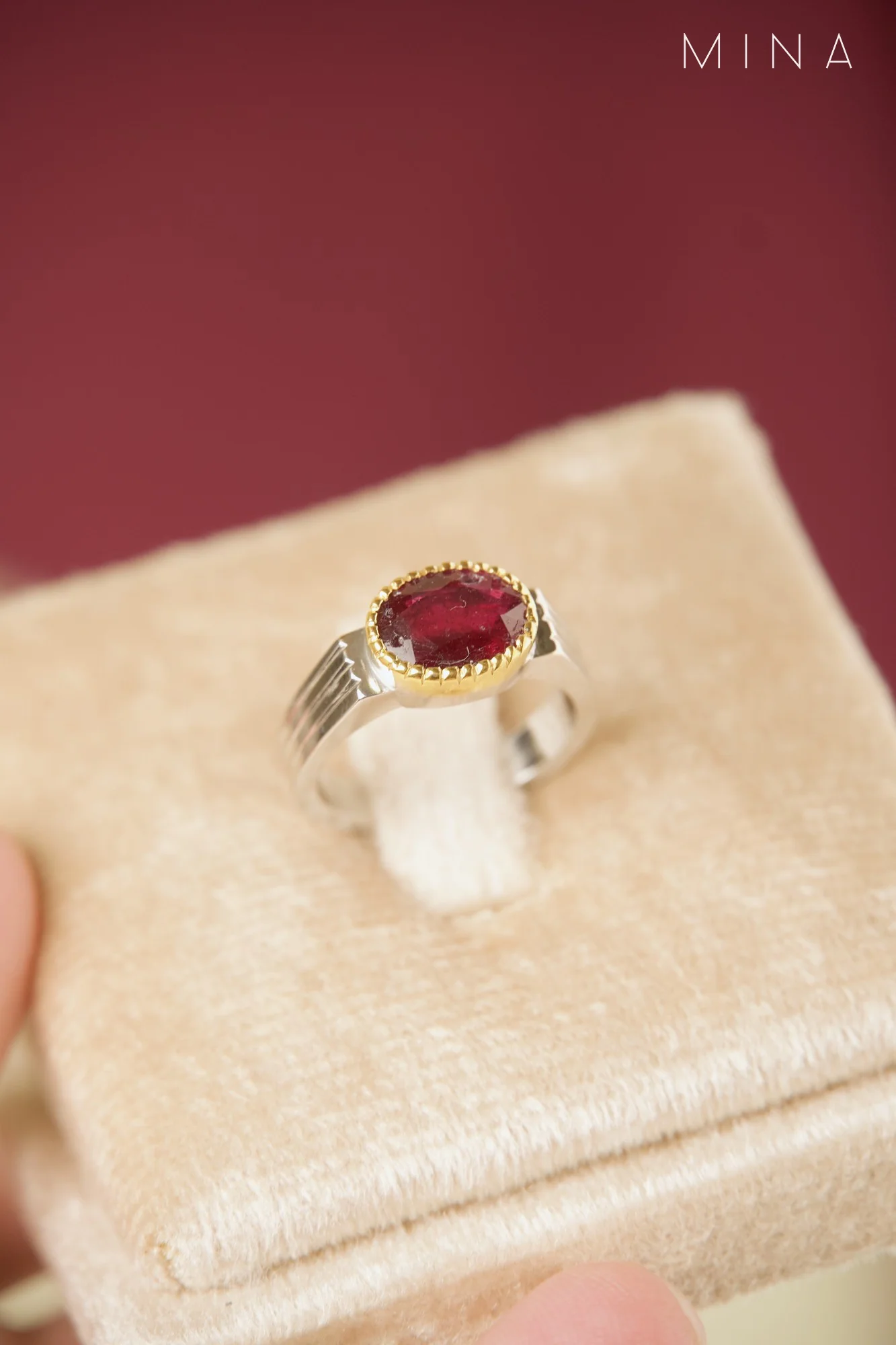 Natural Ruby Ring No. 5, view 1 — House of Mina