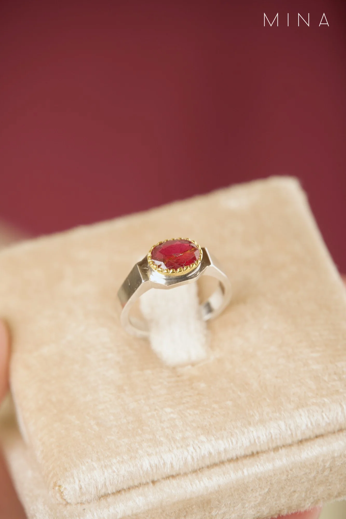 Natural Ruby Ring No. 8, view 1 — House of Mina