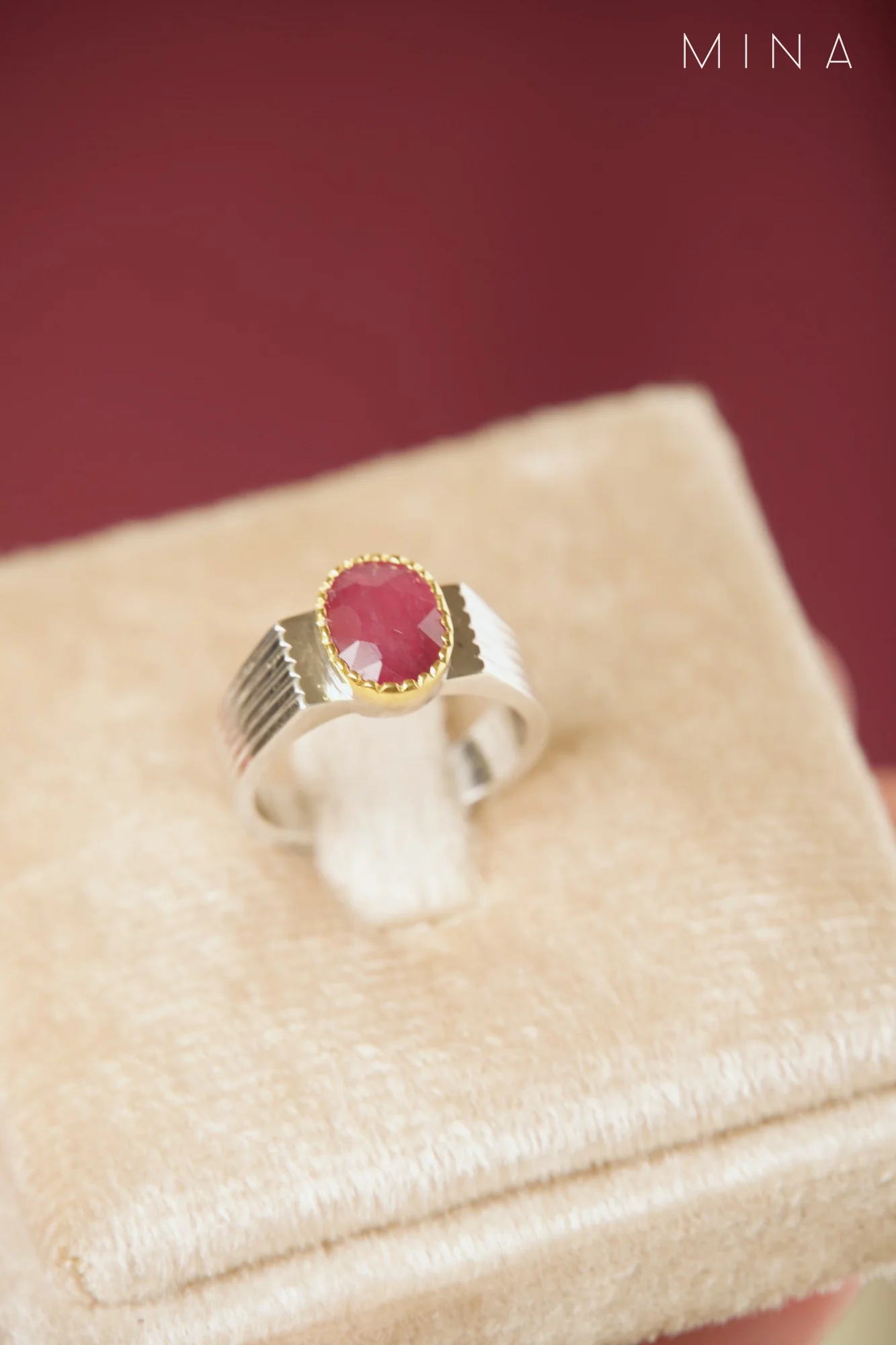 Natural Ruby Ring No. 10, view 1 — House of Mina