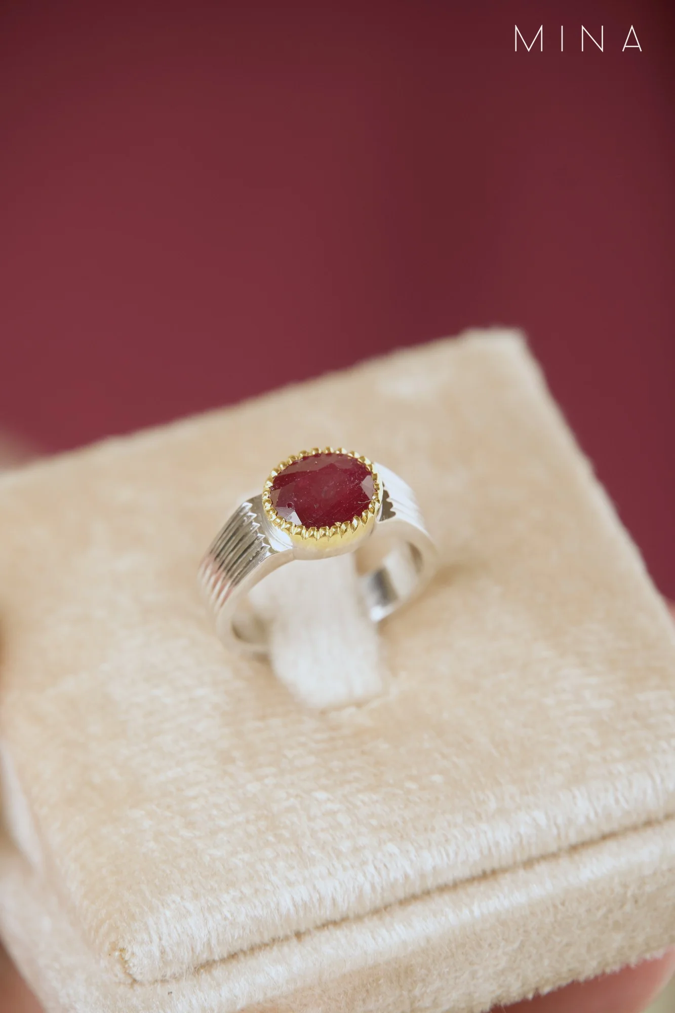 Natural Ruby Ring No. 12, view 1 — House of Mina