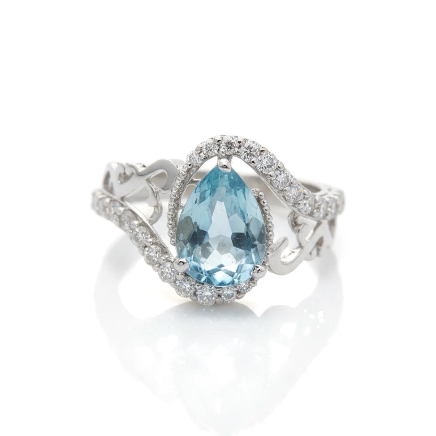 Liana Pear Ring, view 1 — House of Mina