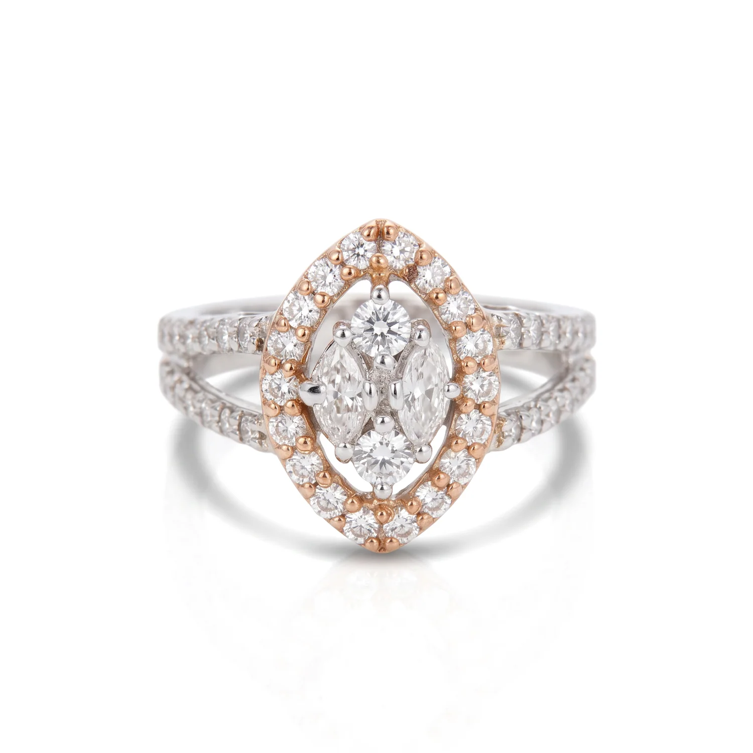 Sienna Marquise Illusion Ring, view 2 — House of Mina