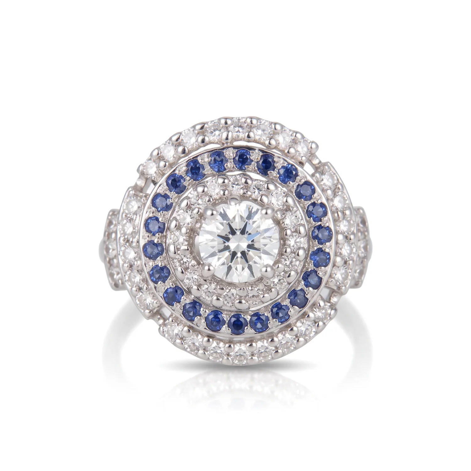Sapphire Ring Medallion, view 1 — House of Mina