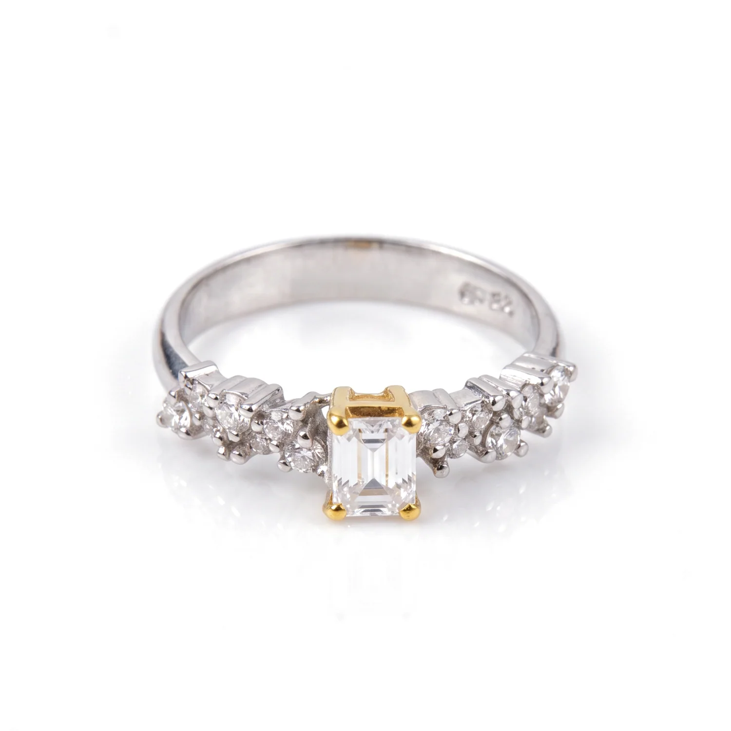 Emerald-Cut Five-Stone Ring, view 1 — House of Mina