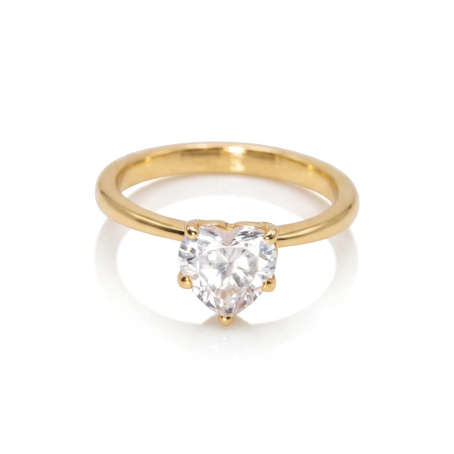 Gold Round Solitaire, view 1 — House of Mina