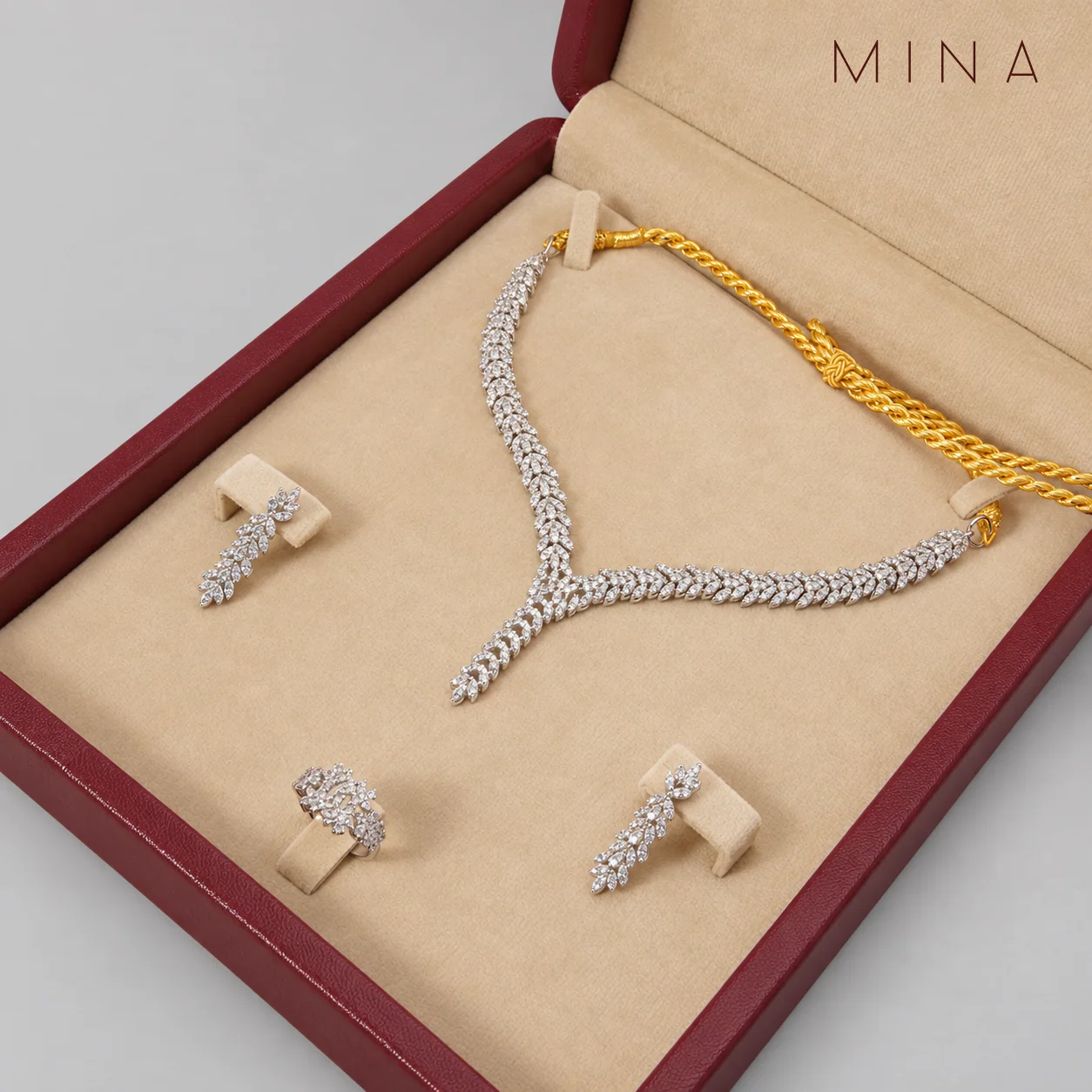 Marquise Leaf Set, view 1 — House of Mina