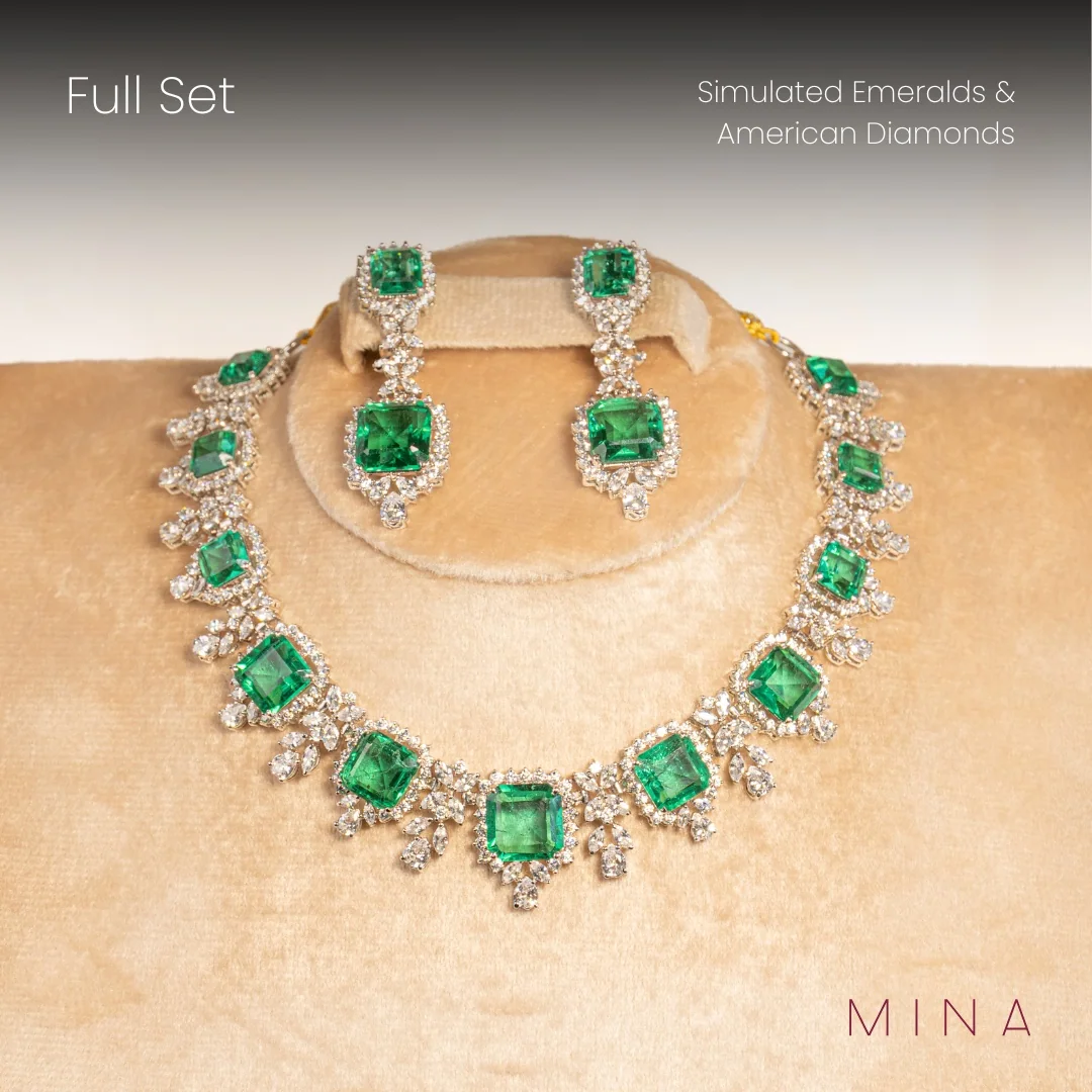 Emerald Cascade Set, view 1 — House of Mina