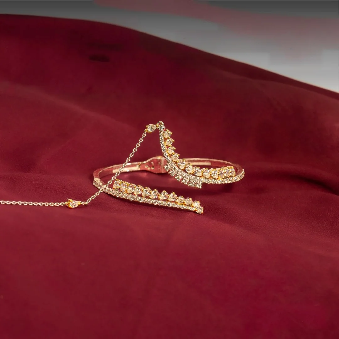 Chained Bangle & Ring, view 1 — House of Mina