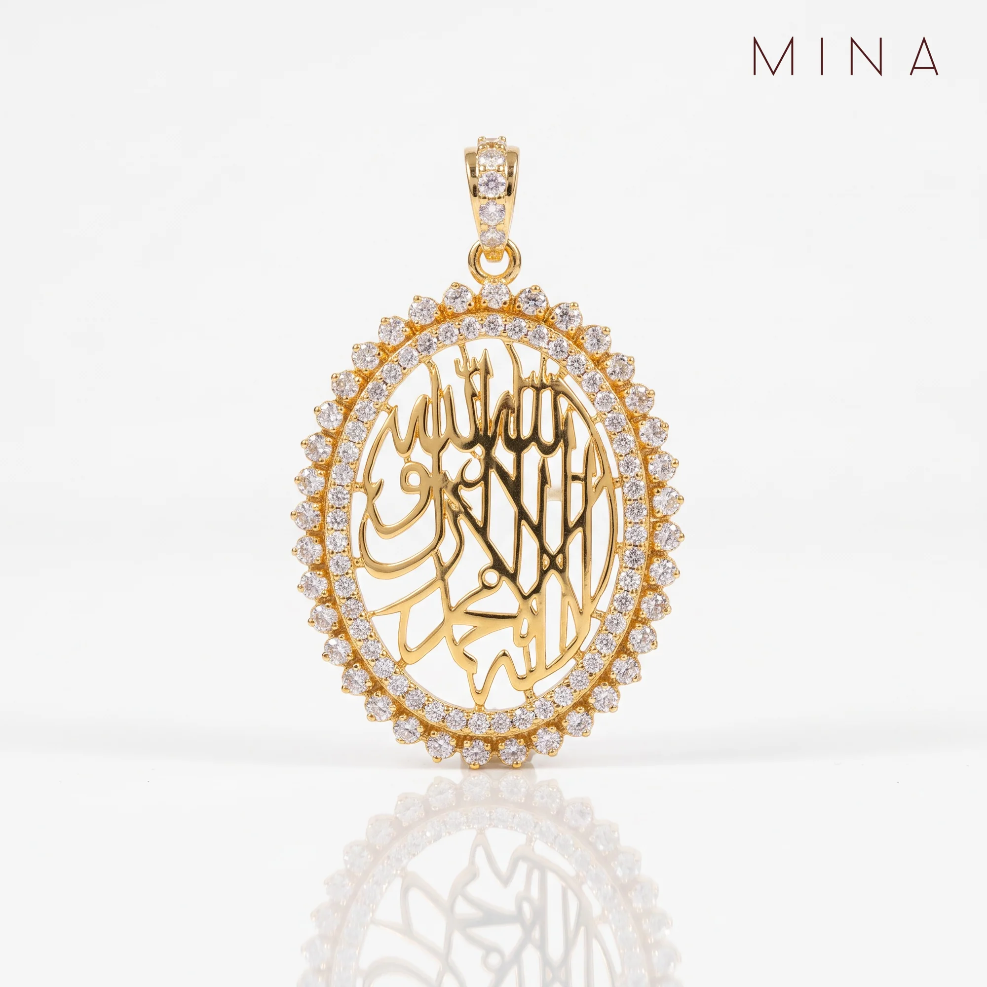 Kalma Oval Openwork Locket, view 1 — House of Mina