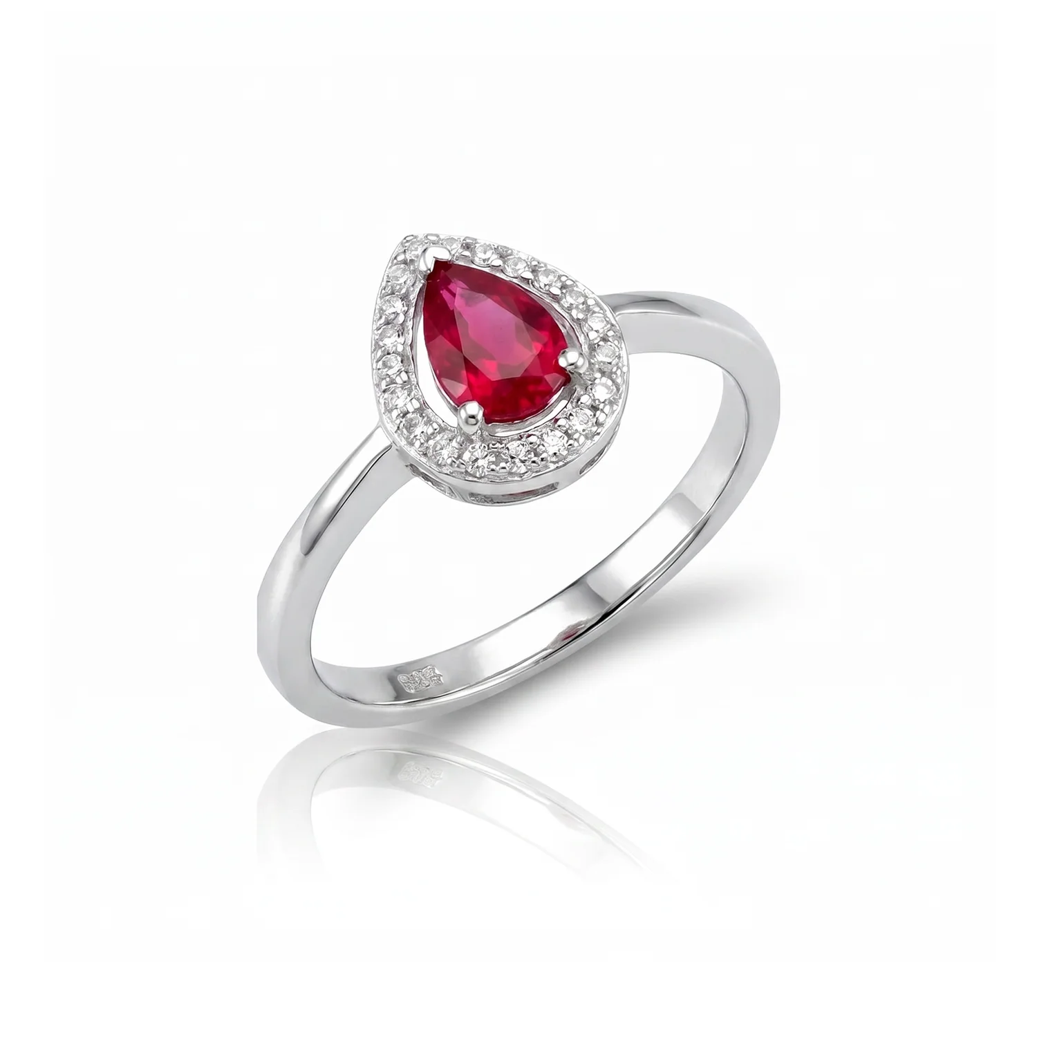 Ruby Halo Ring