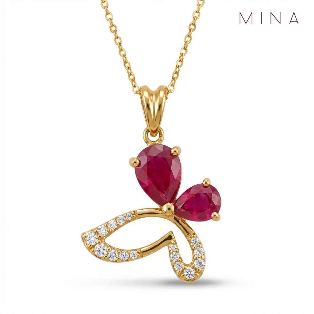 Lyla Pendant Necklace, view 1 — House of Mina