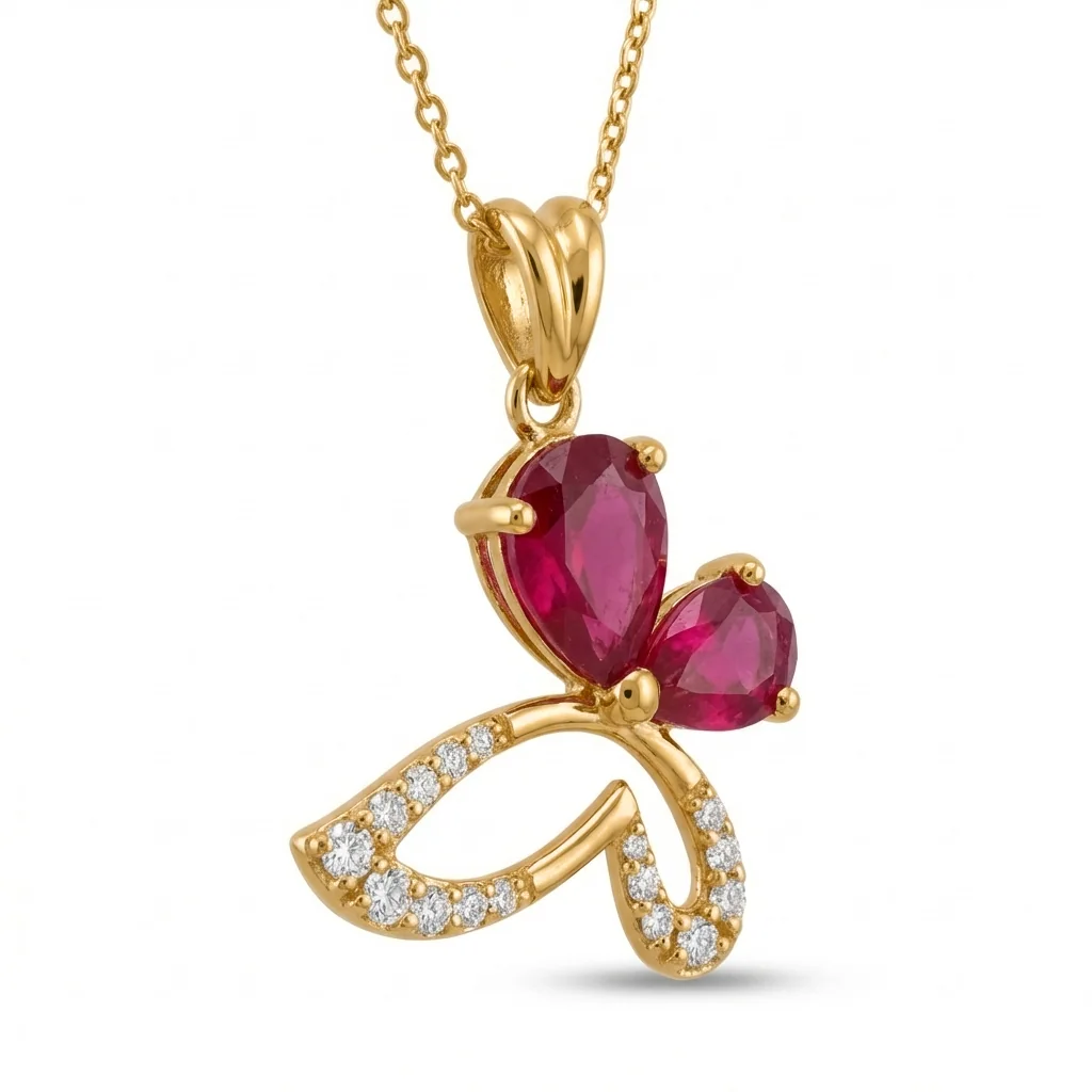 Lyla Pendant Necklace, view 3 — House of Mina