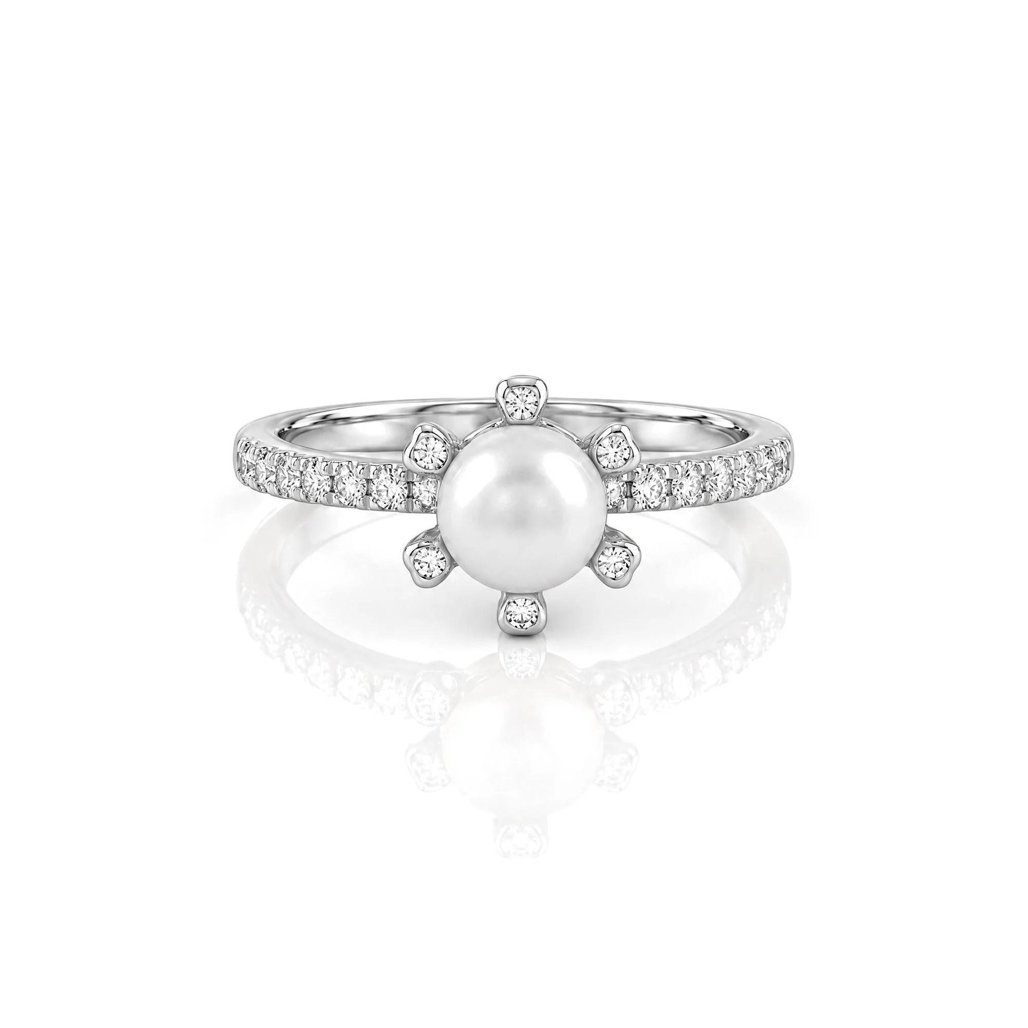 Margaux Pearl Ring, view 4 — House of Mina