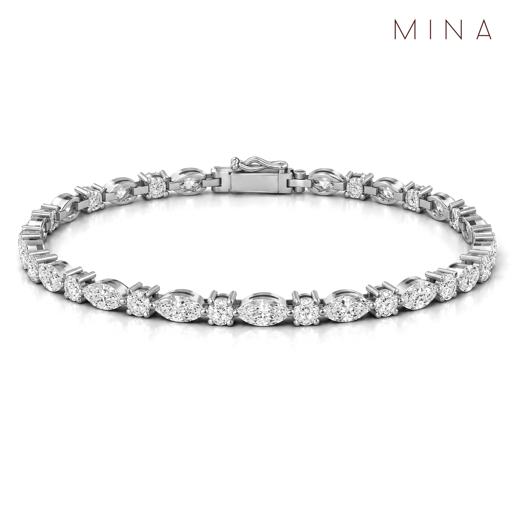 Marquise Muse Tennis Bracelet, view 1 — House of Mina