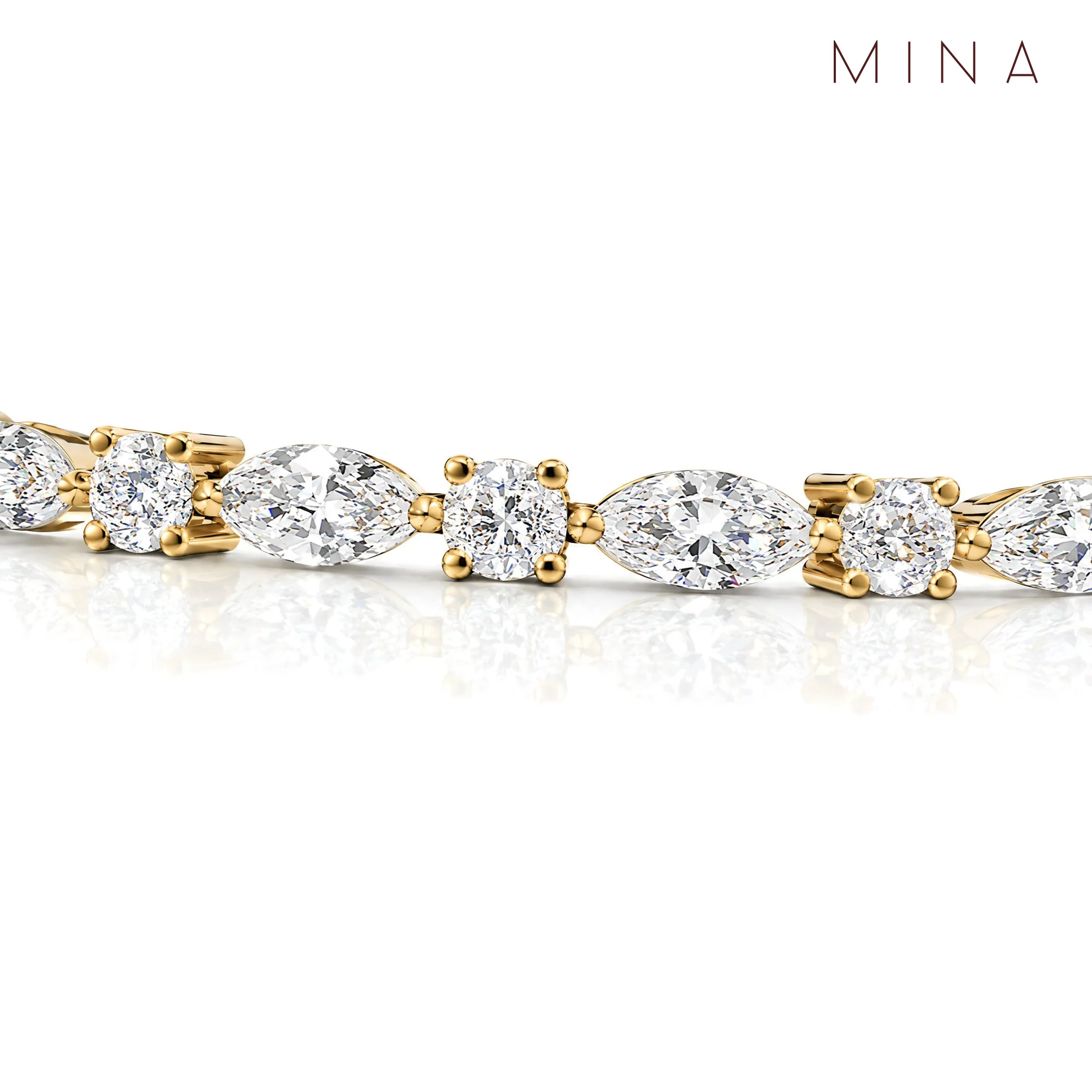 Marquise Muse Tennis Bracelet, view 11 — House of Mina