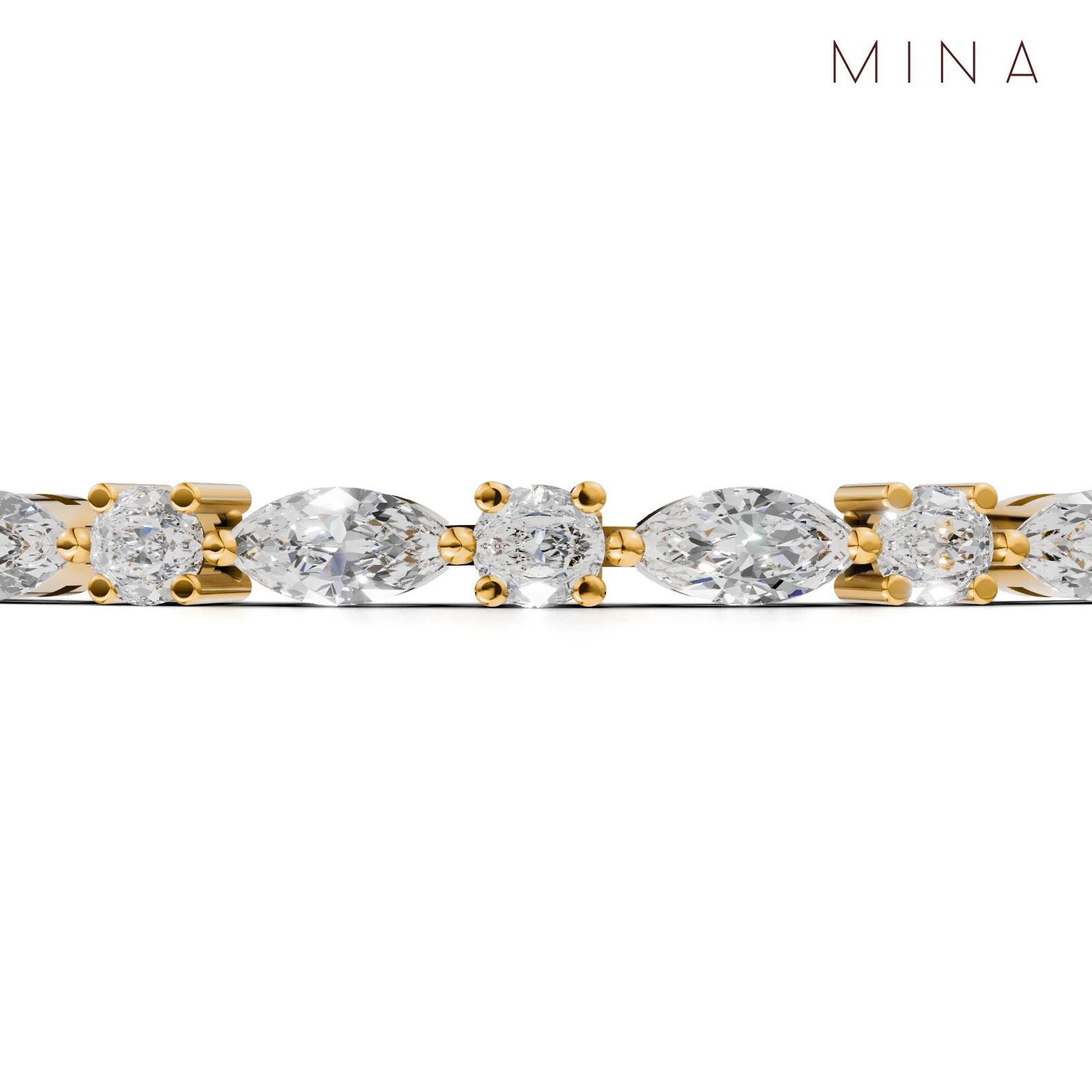 Marquise Muse Tennis Bracelet, view 12 — House of Mina