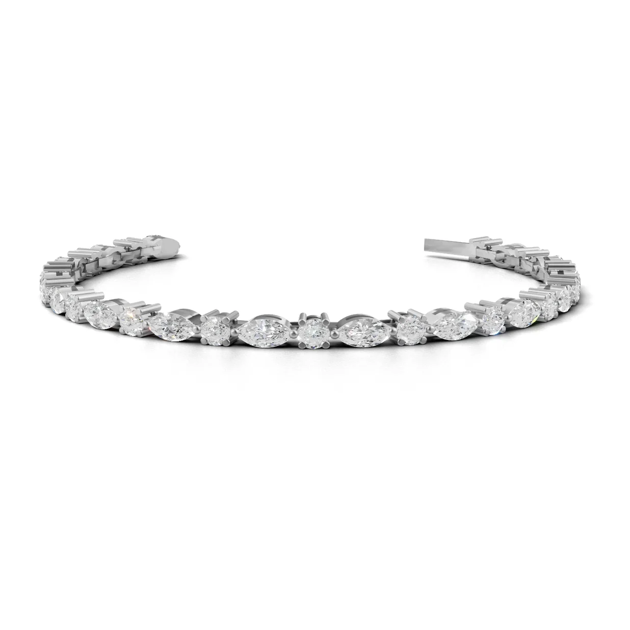 Marquise Muse Tennis Bracelet, view 2 — House of Mina