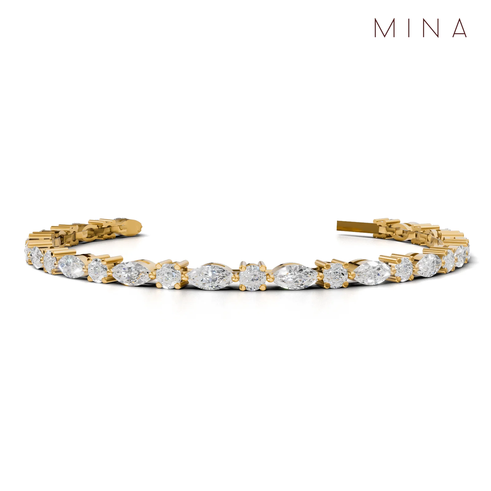 Marquise Muse Tennis Bracelet, view 6 — House of Mina