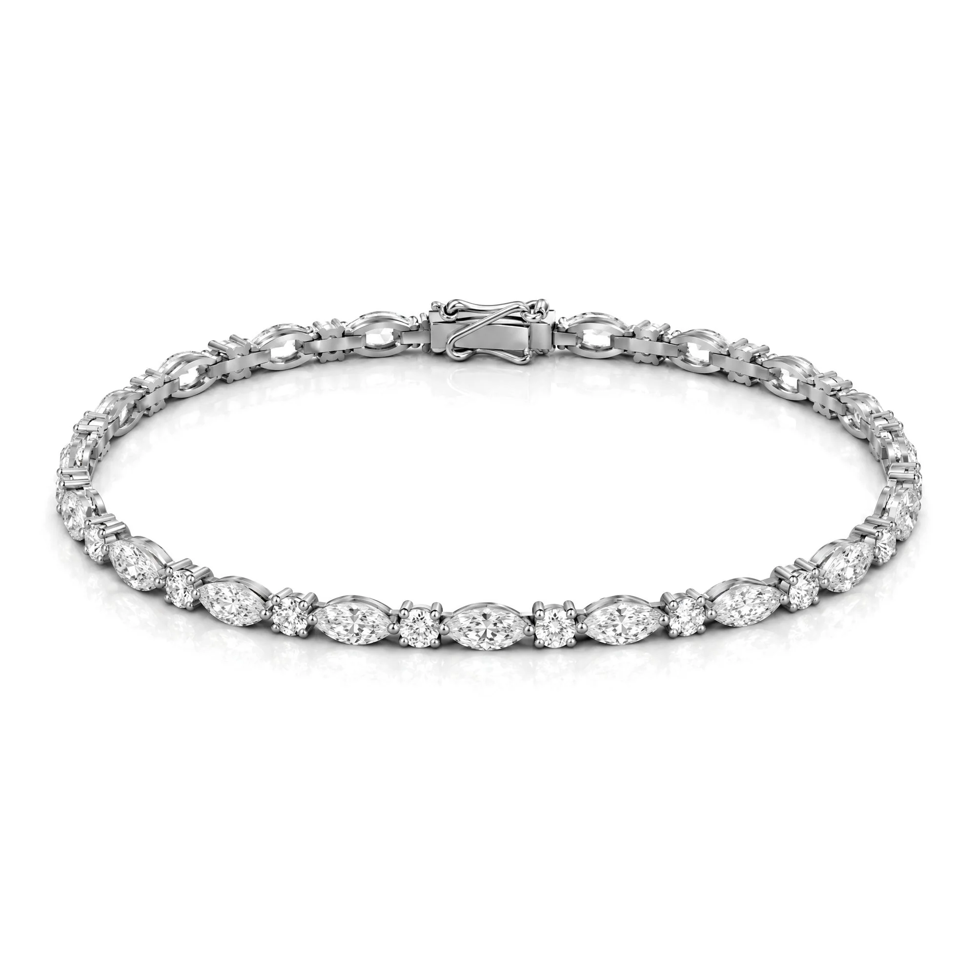 Marquise Muse Tennis Bracelet, view 9 — House of Mina