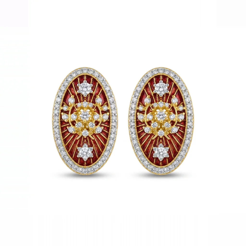 Medallion Studs, view 1 — House of Mina