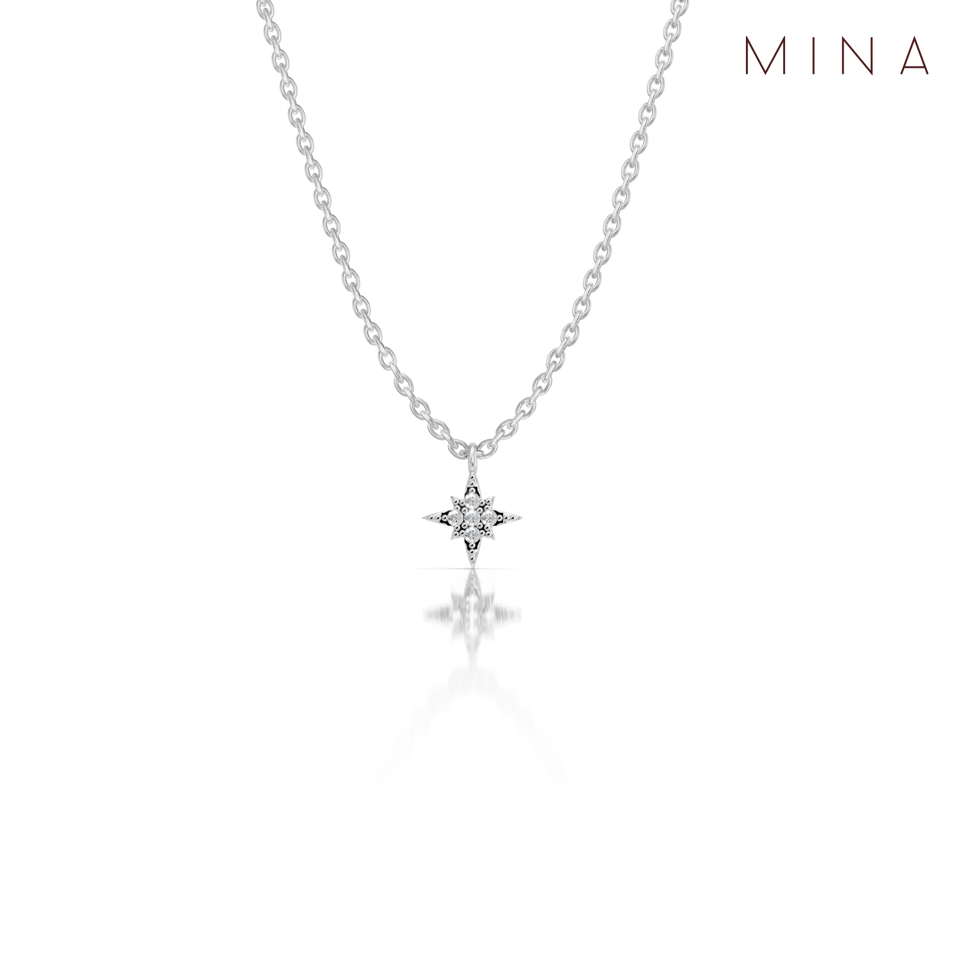North Star Pendant Necklace, view 3 — House of Mina