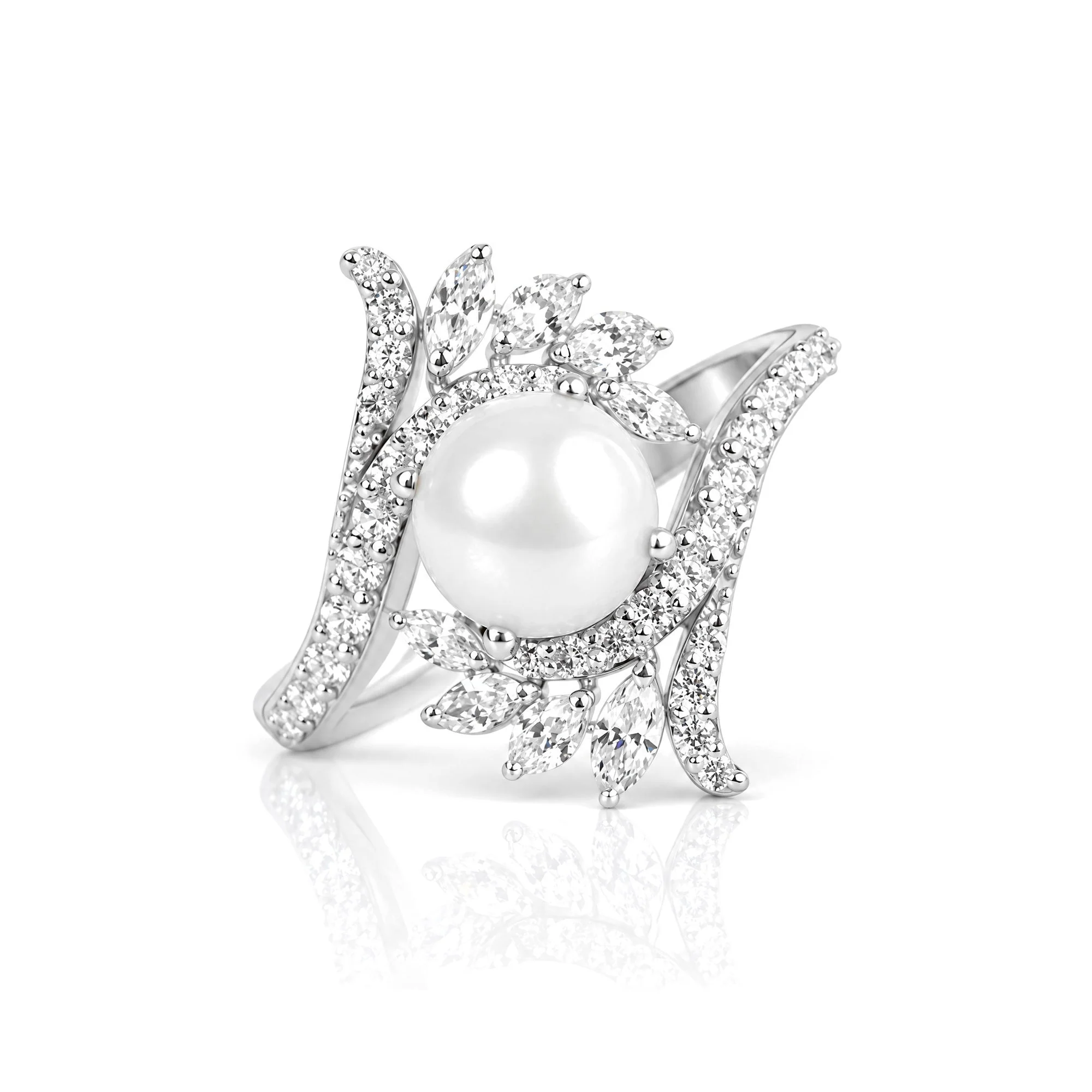 Nova Pearl Ring, view 1 — House of Mina