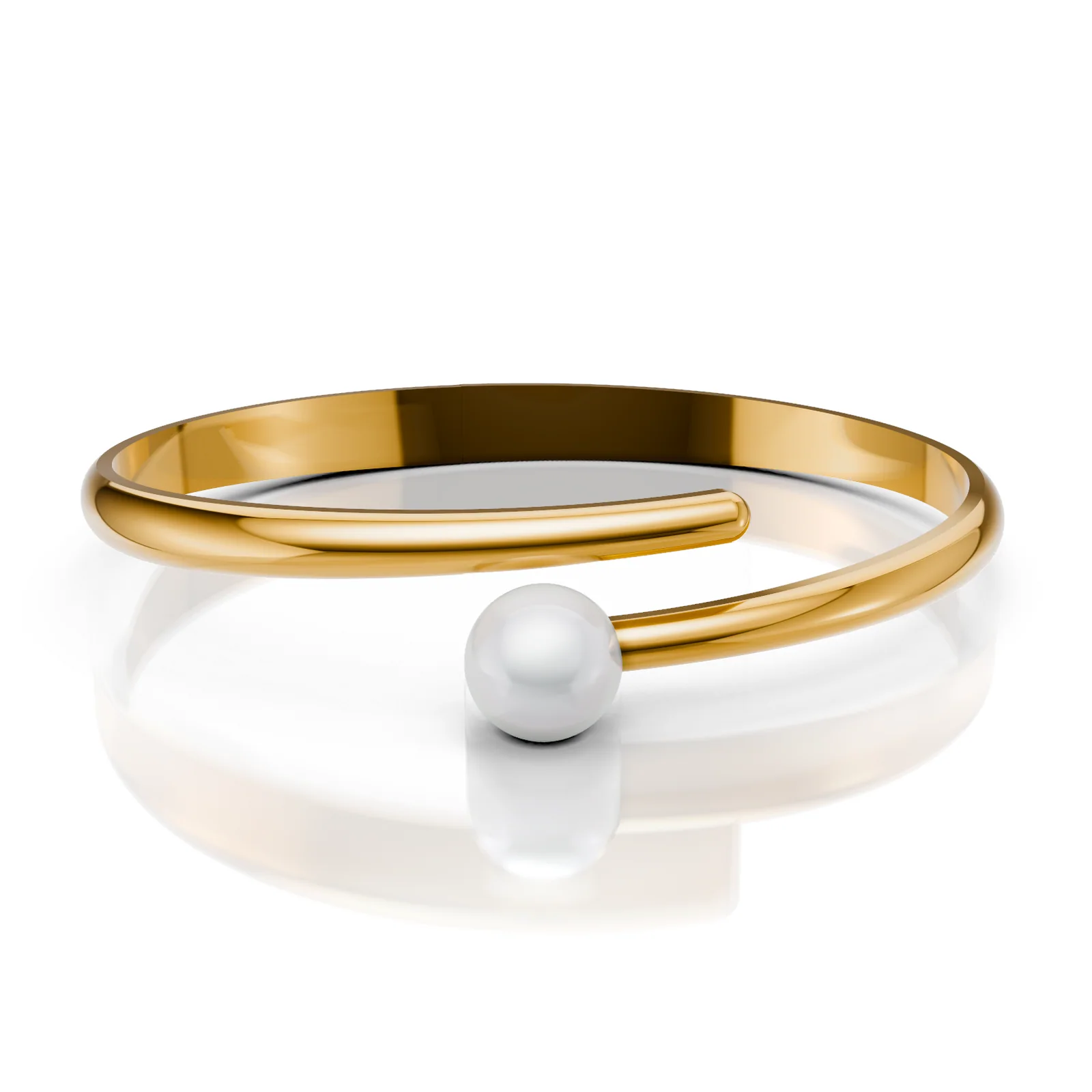 Pearl Orbit Cuff, view 3 — House of Mina