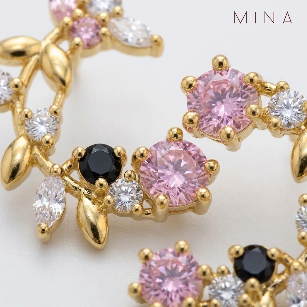 Posy Earrings, view 3 — House of Mina