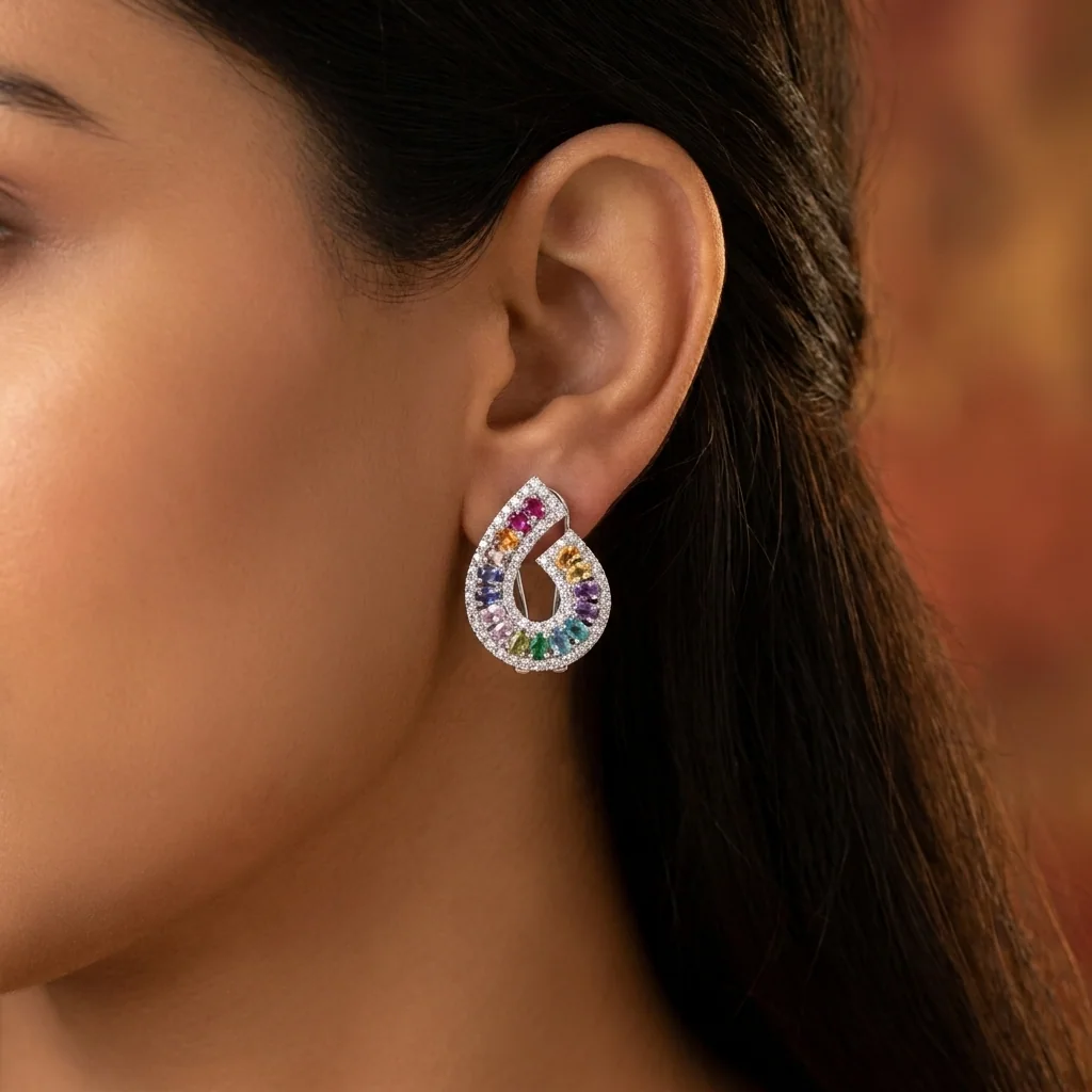 Rainbow Studs, view 4 — House of Mina