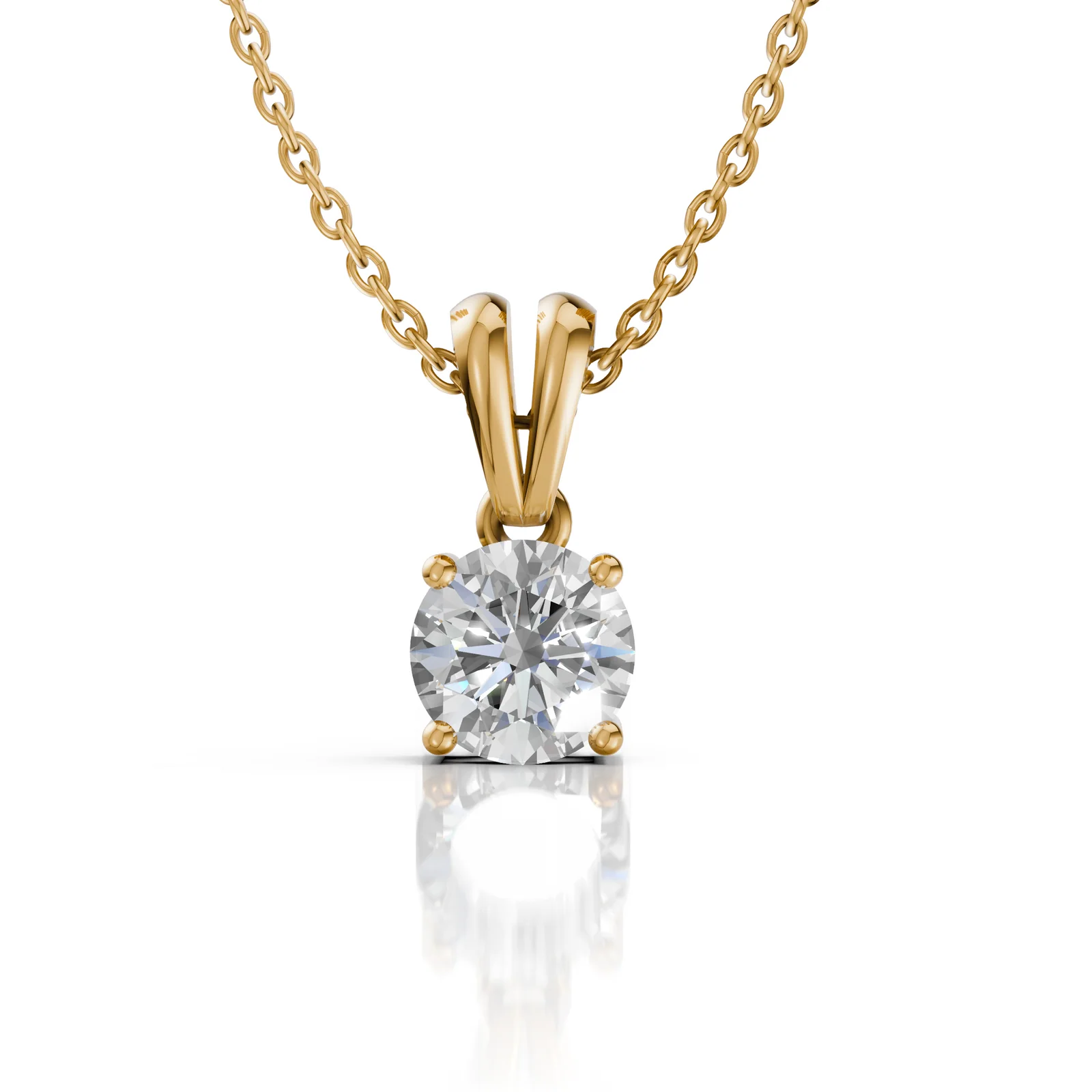 Round Moissanite Pendant Necklace, view 1 — House of Mina