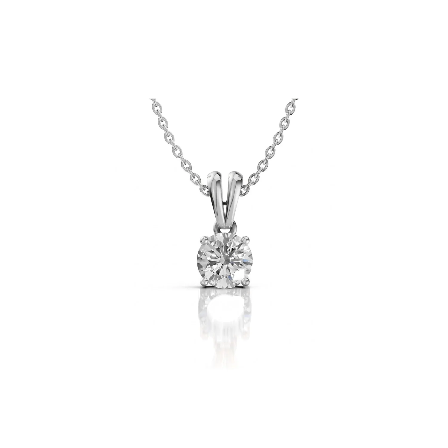 Round Moissanite Pendant Necklace, view 5 — House of Mina