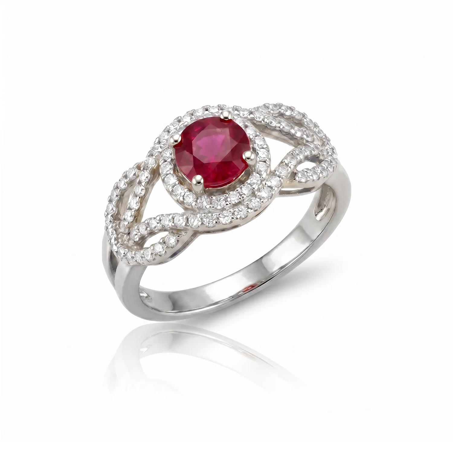 Round Woven Halo Ring