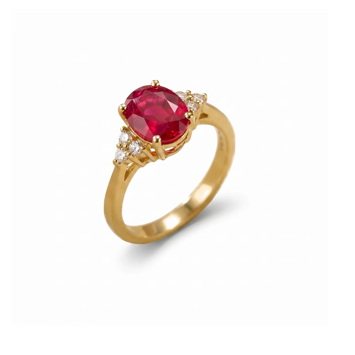 Ruby Solitaire Ring, view 2 — House of Mina