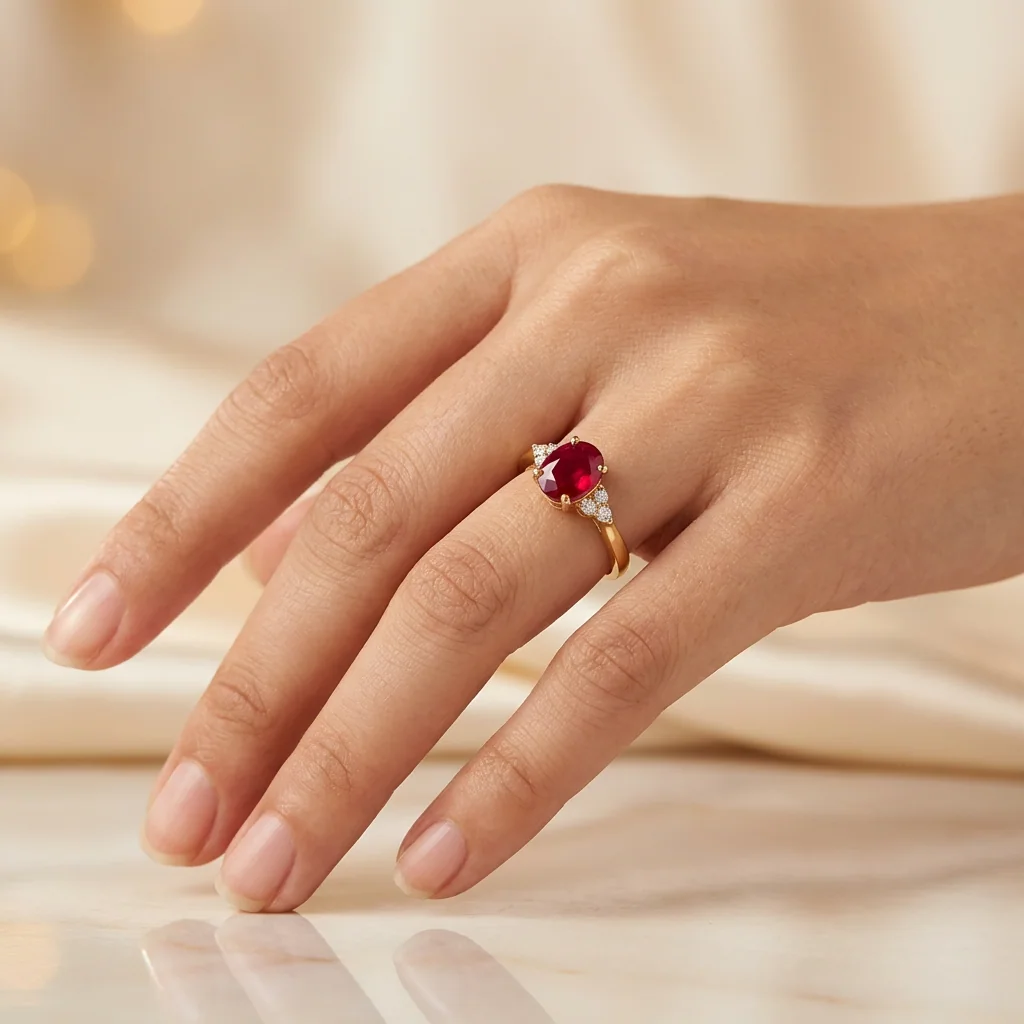 Ruby Solitaire Ring