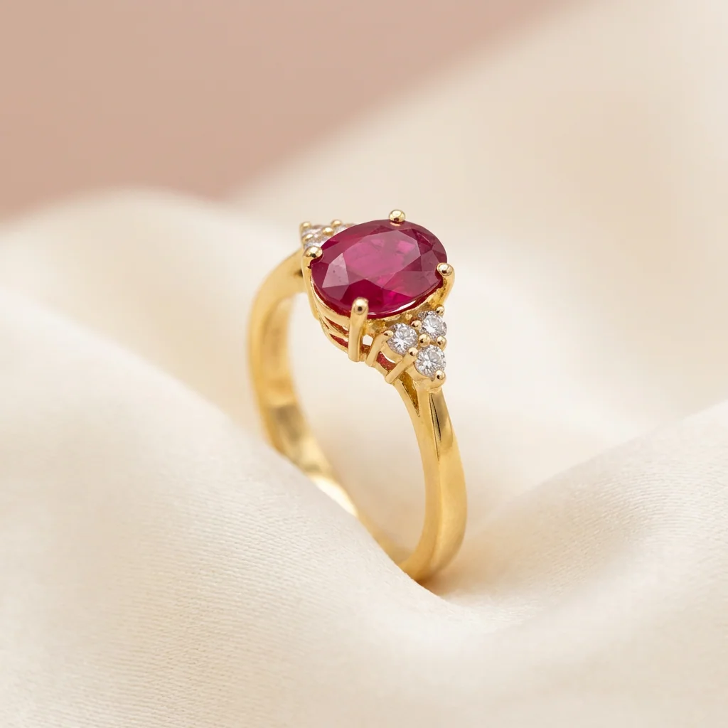 Ruby Solitaire Ring