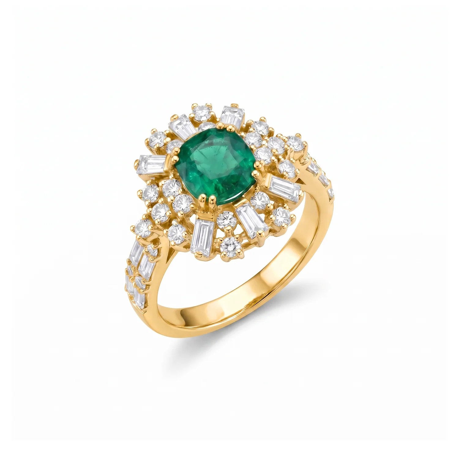 Deco Halo Cocktail Ring, view 7 — House of Mina
