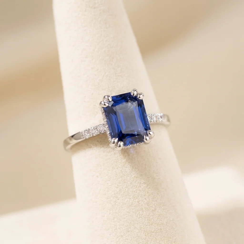 Sapphire Halo Ring