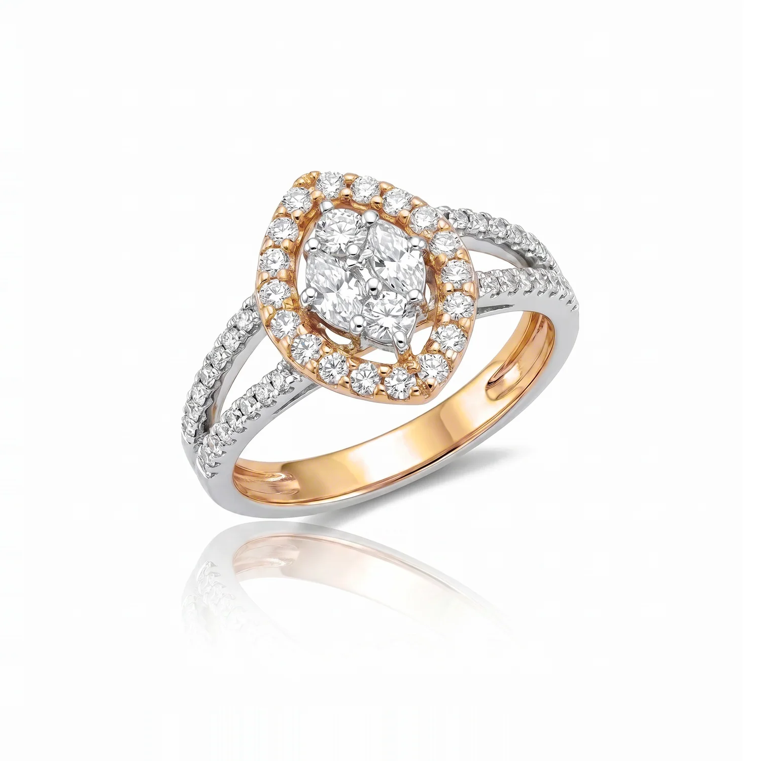 Sienna Marquise Illusion Ring, view 3 — House of Mina