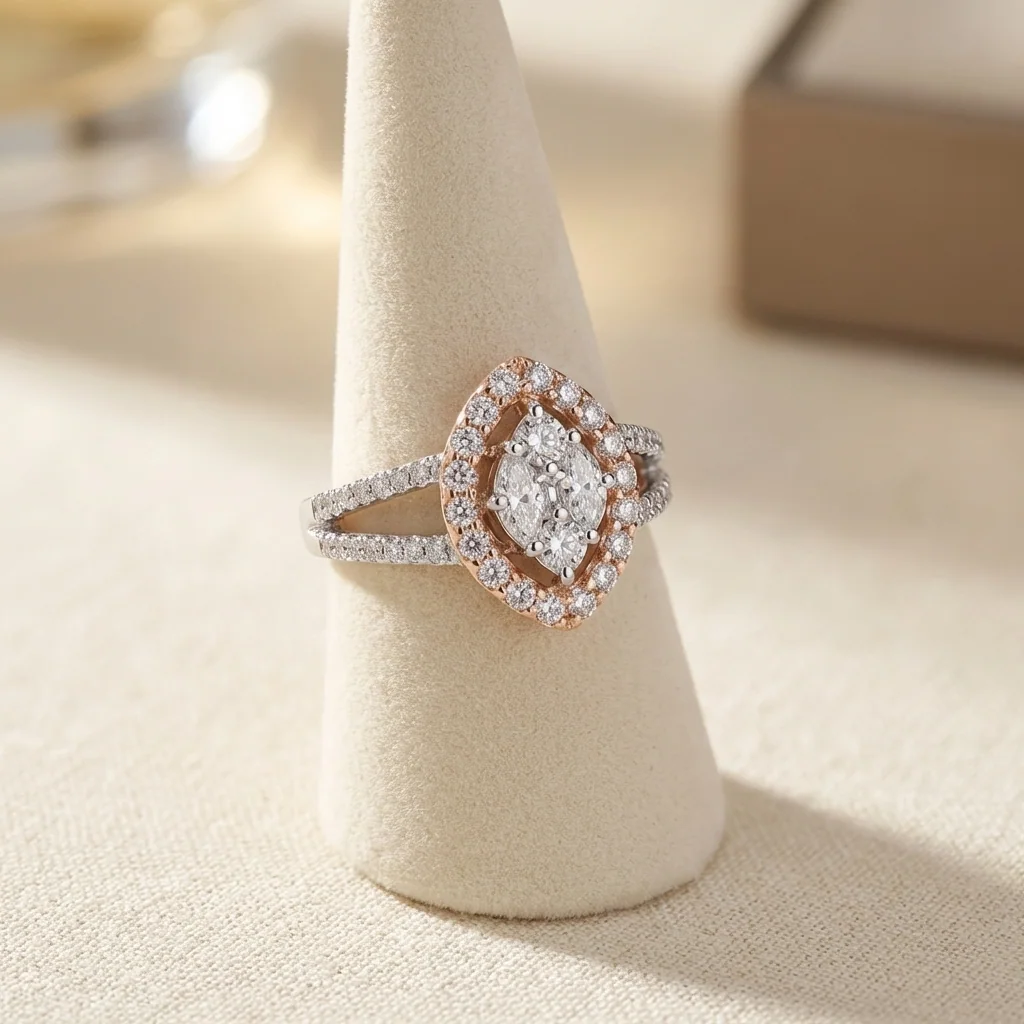 Sienna Marquise Illusion Ring, view 5 — House of Mina