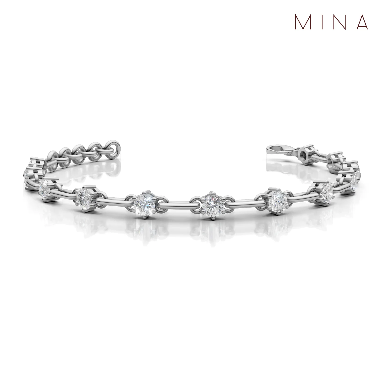 Soleil Tennis Bracelet, view 1 — House of Mina