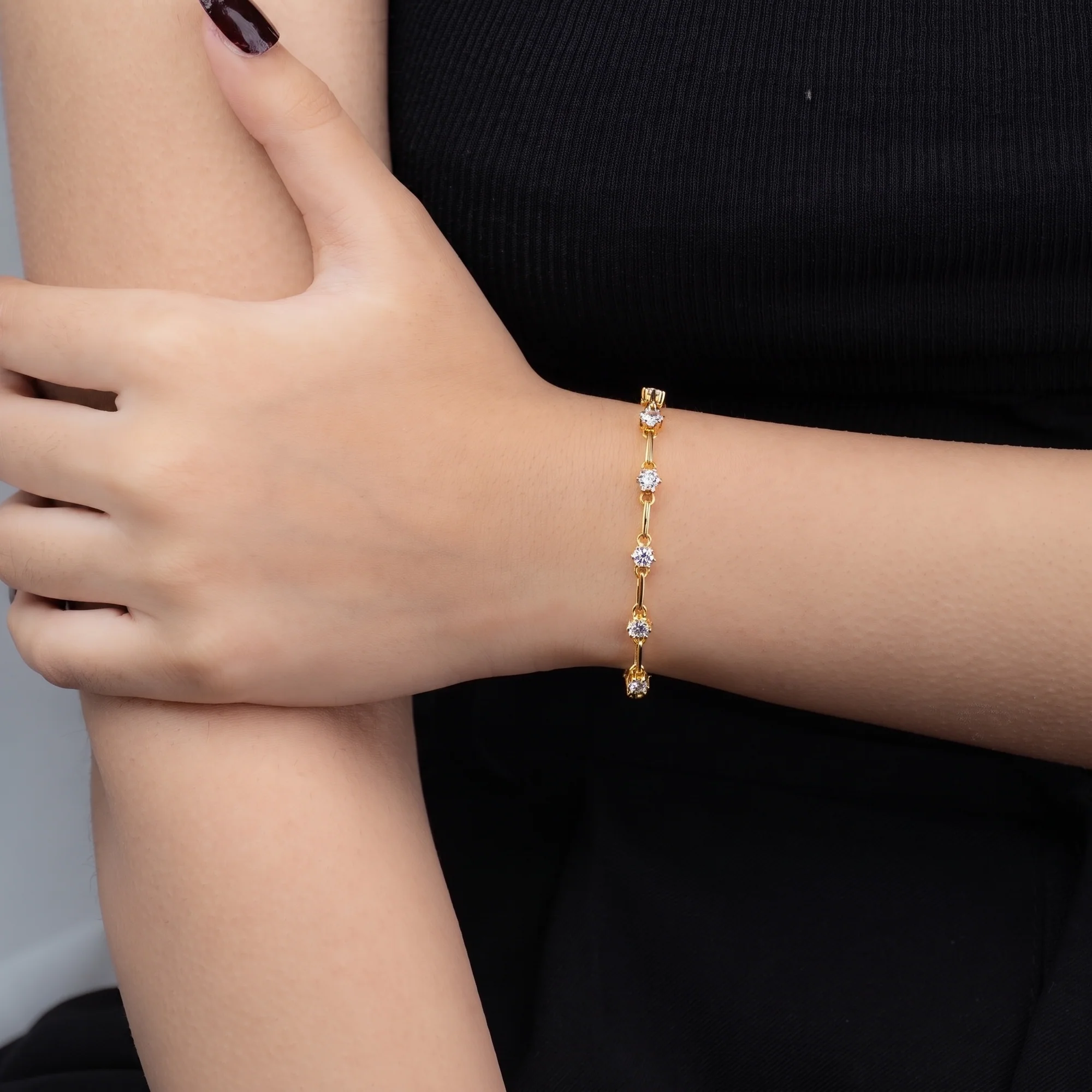 Soleil Tennis Bracelet, view 2 — House of Mina