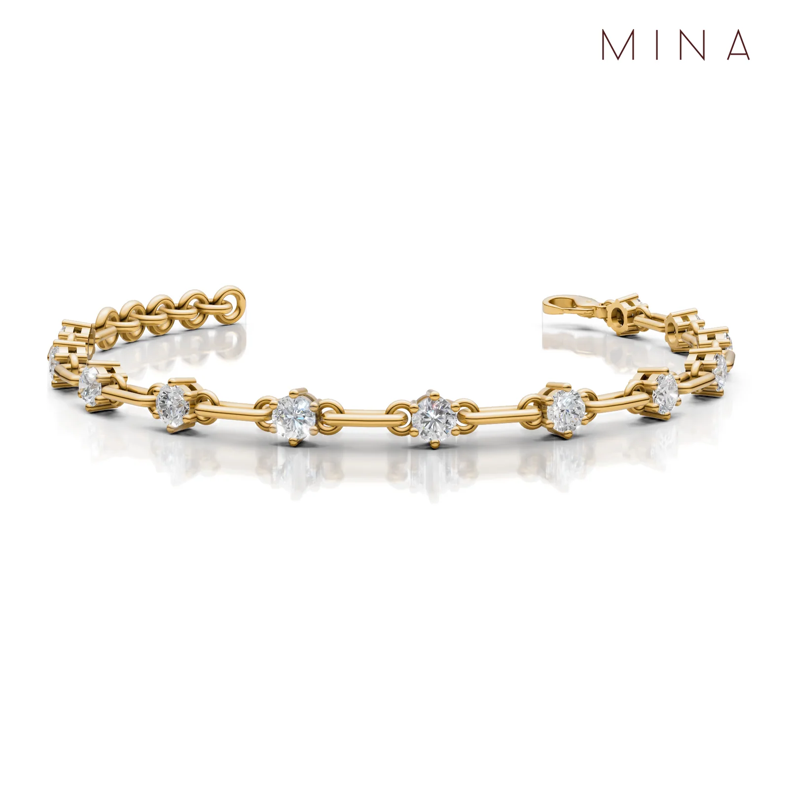 Soleil Tennis Bracelet, view 4 — House of Mina